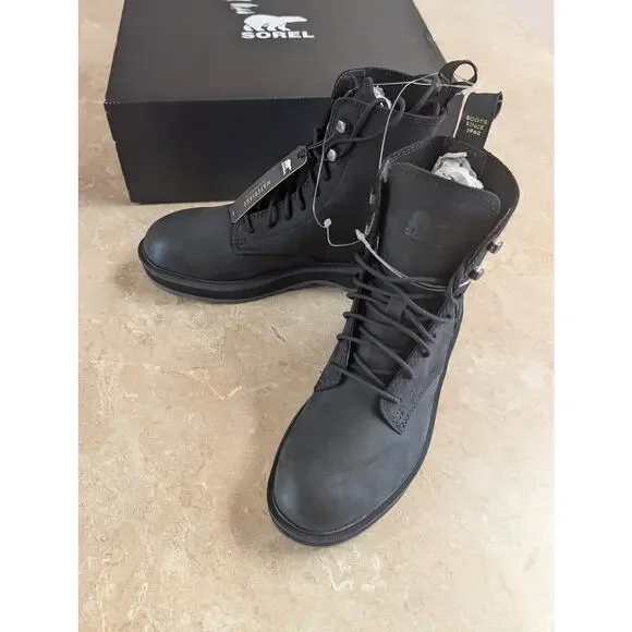 Sorel Hi-Line Lace Waterproof Boots Women’s Size 6 Black Waterproof New With Box - Picture 5 of 10